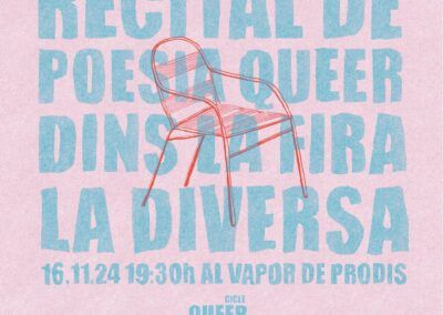 CICLE QUEER ART. Recital de poesia – El plaer de la dissidència.